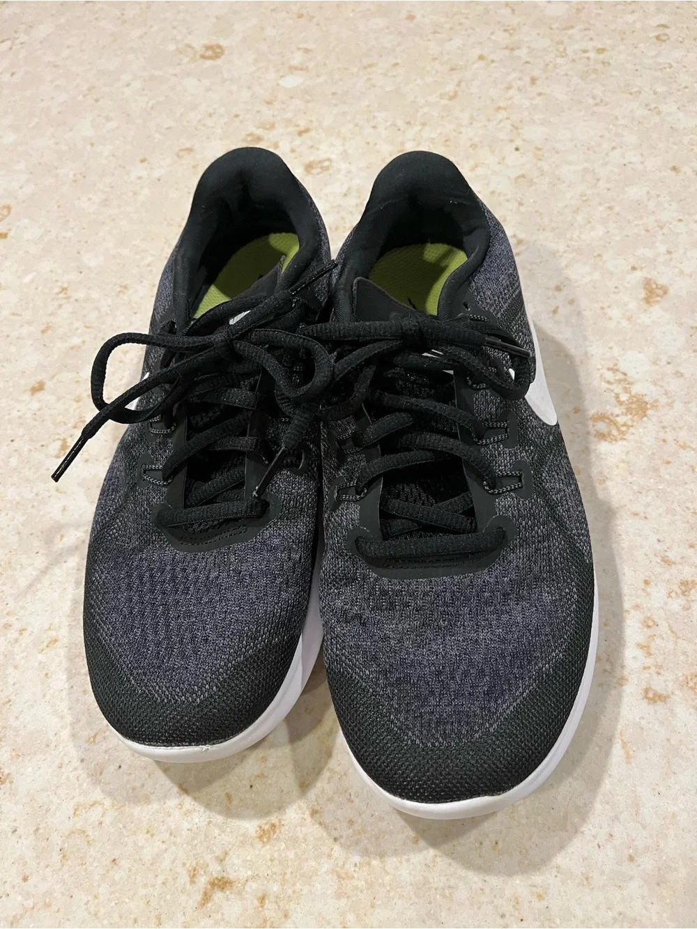 Nike  free women Black/White Running Shoes with White Swoosh.